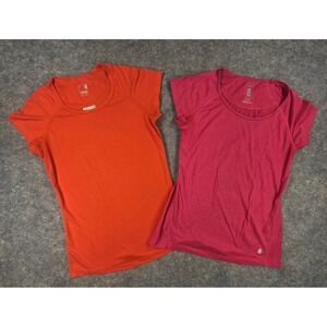 Stio Womens XS & S Short Sleeve Active Shirt Lot of 2 Orange Pink Performance